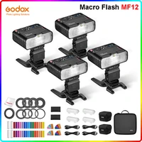 godox mf12 macro flash light 4pcs kit 2 4 ghz wireless control 0 01 to 1 7s recycling time with battery for sony canon camera