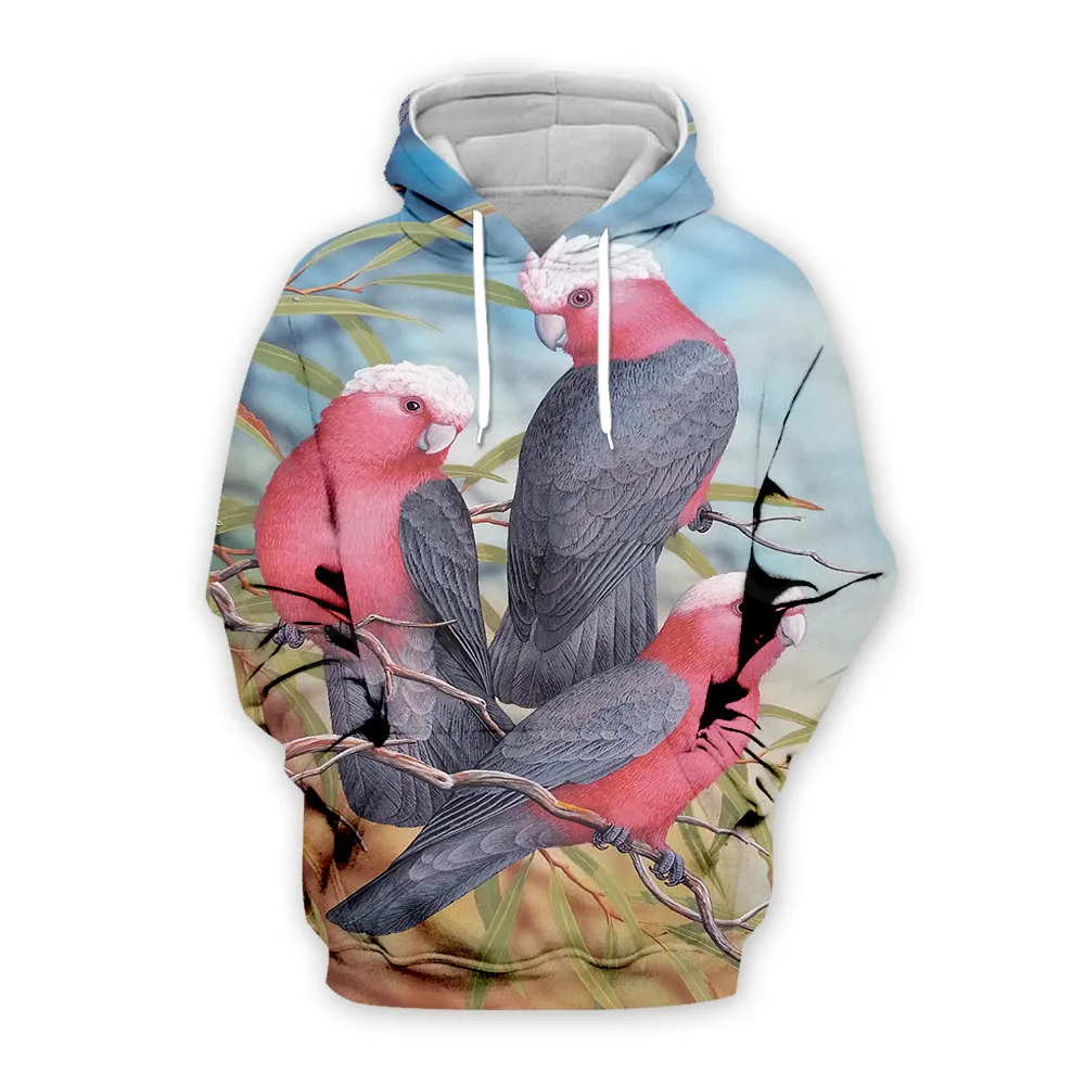 

Цветной спортивный костюм унисекс tessвам с животными, попугаями, повседневный новый модный Мужской Женский свитшот с 3D-принтом, толстовка, к...