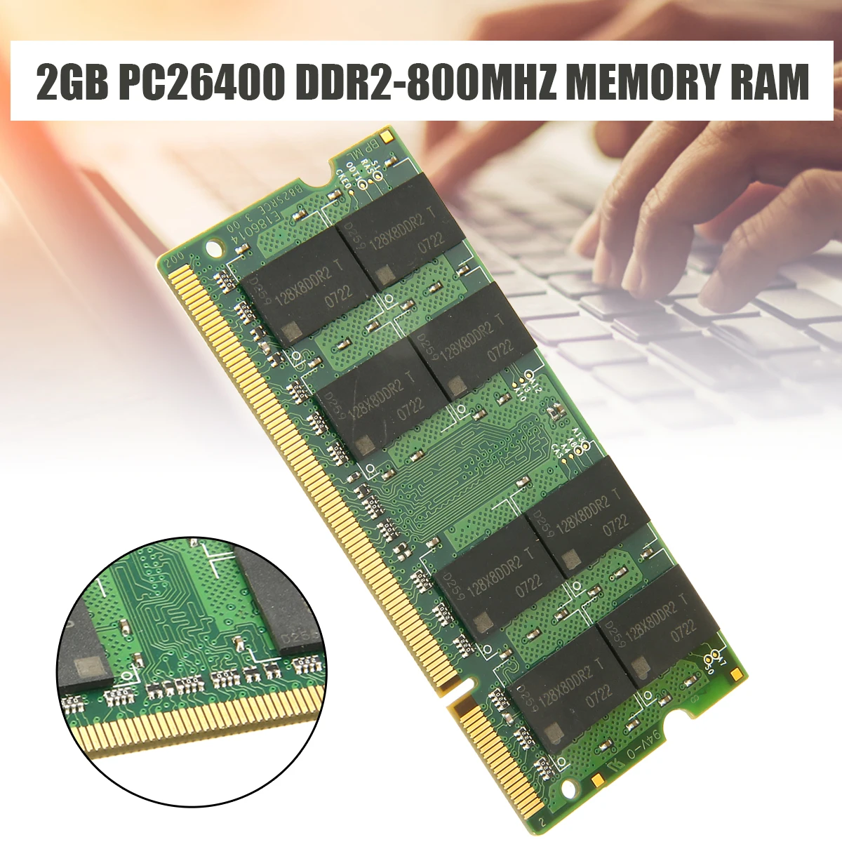 Для компьютерных компонентов 1 шт. 2 Гб Φ Non-ECC CL5 ноутбук 200pin SODIMM оперативная память