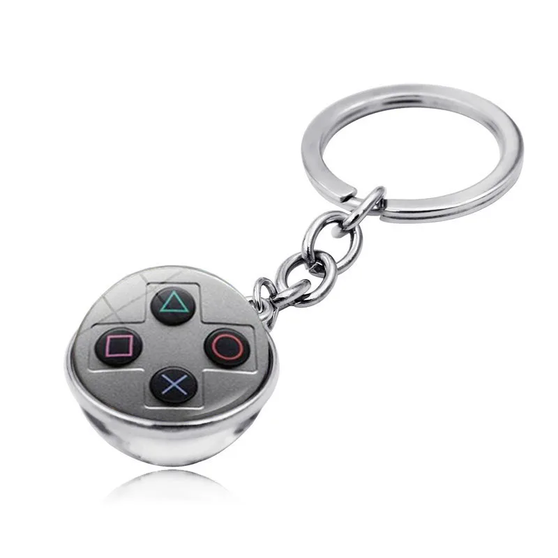 5H-XSWX2027-7 Игровой контроллер узор двухсторонний стеклянный шар брелок кулон Модный Ювелирный брелок для ключей держатель Geeky Boyfriend идеальный подарок - Цвет: 5H-XSWX2027-7