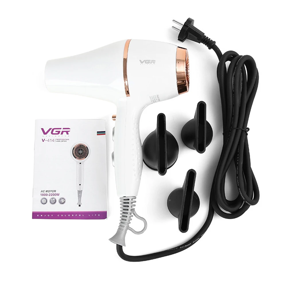 VGR V-414 Negative Ion Hair Dryer with Diffuser Professional 2200W Ceramic Tourmaline Anti-Frizz Extra-Fast Far Infrared Blow Dr enlarge