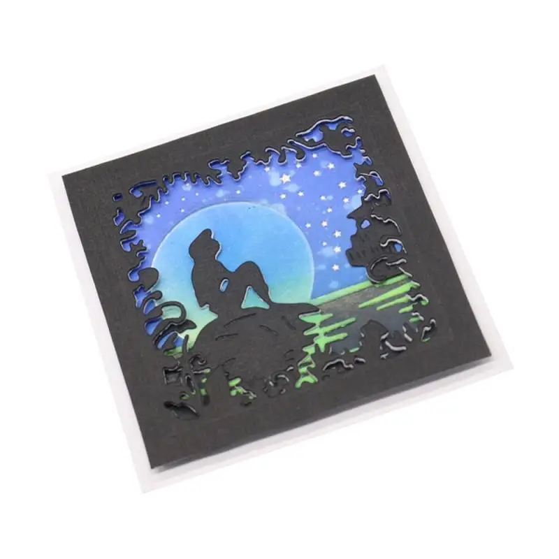 Девушка Луна Звезда вырезанное ночное небо металлические вырезанные штампы