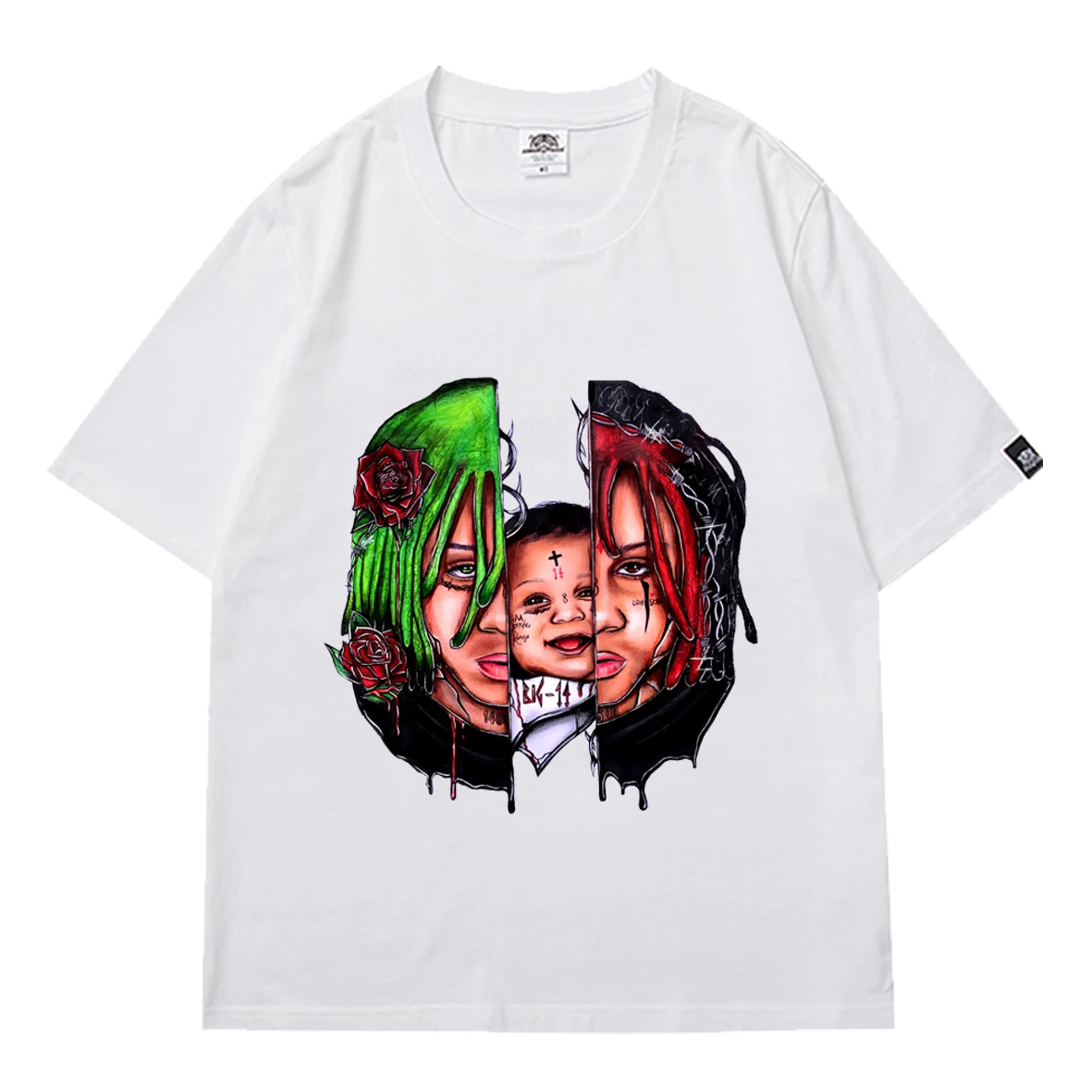 

Trippie Cool Loose Women's T-shirt Rapper Street Girls Oversized T-shirt Summer 2021 Harajuku Short Sleeve T-shirts Women's Top