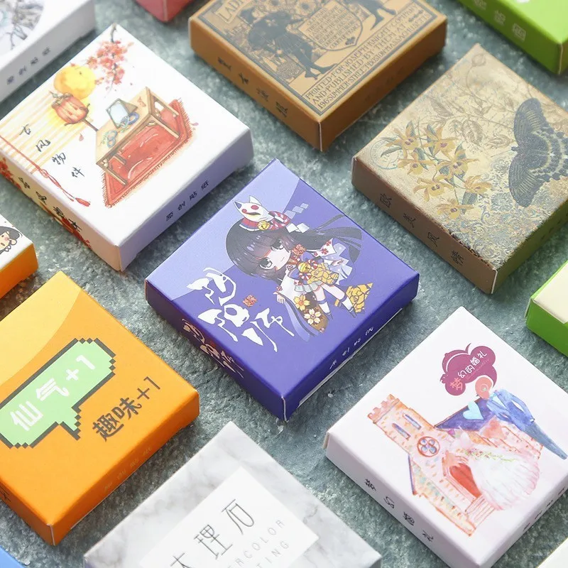 

40Pcs/box Color Cute Marble Paper Sticker Decoration Decal DIY Album Scrapbooking Seal Sticker Stationery Gift Material Escol