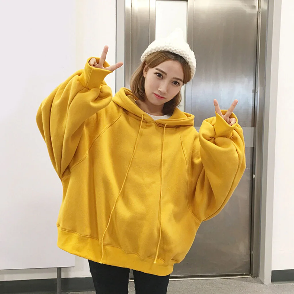 Женская флисовая толстовка с капюшоном зимняя японская мода 2020 женские пуловеры