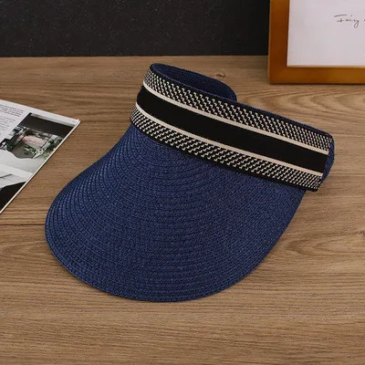 Соломенная шляпа от солнца в Корейском стиле для мужчин и женщин милый Пустой Топ