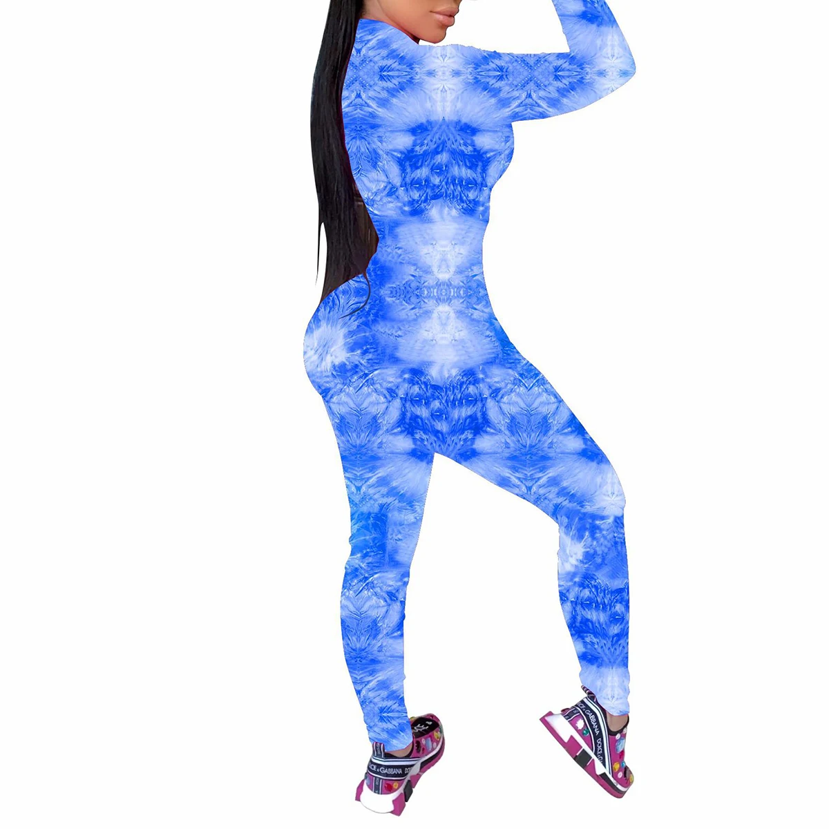 Комбинезон женский с длинным рукавом пикантный Повседневный облегающий Ромпер