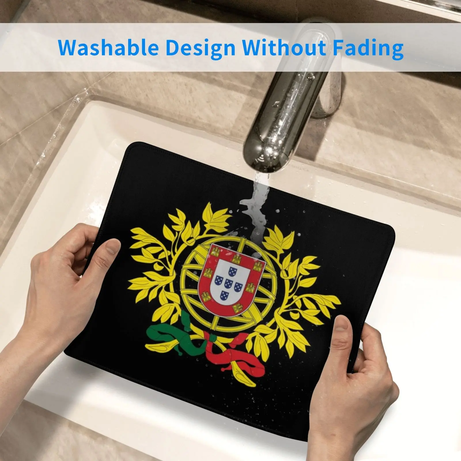 

Portugal Flag Coat Of Arms Face Mouse Pad DIY Print Cushion Portugal Portuguese Pride Portugal