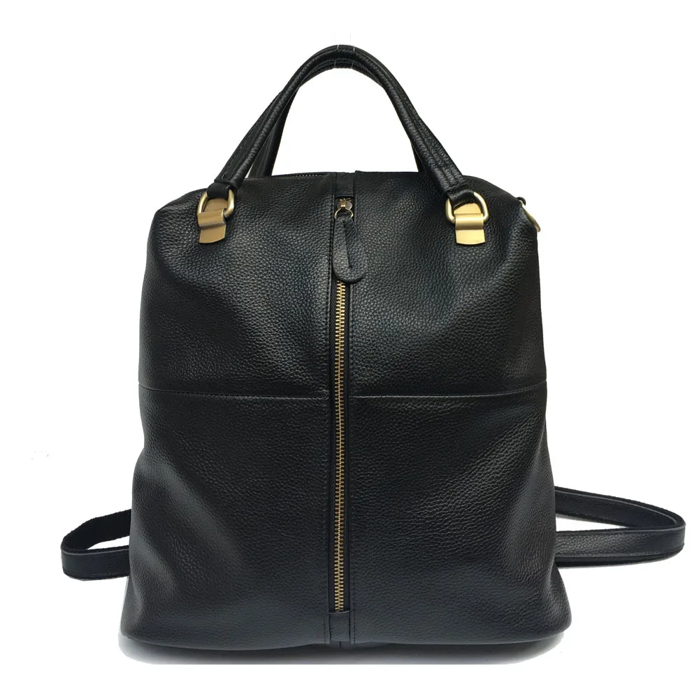 Women's Backpack High Quality First Layer Leather Soft Fashion Large Capacity Casual Backpack