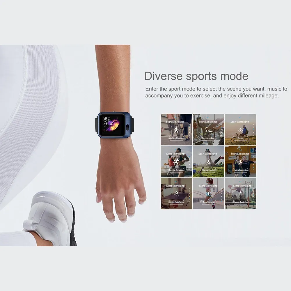 

LEM11 4G Smart Watch Phone Android 7.1.1 Multifunctional Sports Watch 1.54 inch TFT Color Display 320 X 320 Pixel