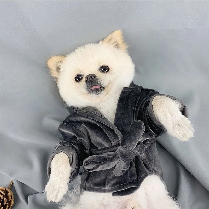 

Dog Clothes Bath Towel Bathrobe Pet Towel Poodle Bichon Schnauzer Pug Dog Clothing Coat Costume Apparel Pet Product Dog Pajamas