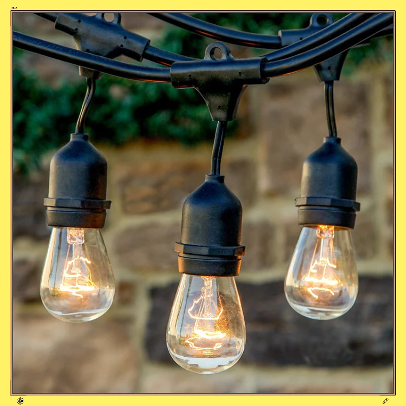 

G40 Lamp String Aidi Bulb C9 Decorative String Lights S14 Bulb String Outdoor Courtyard Colored Lights Wedding lighting