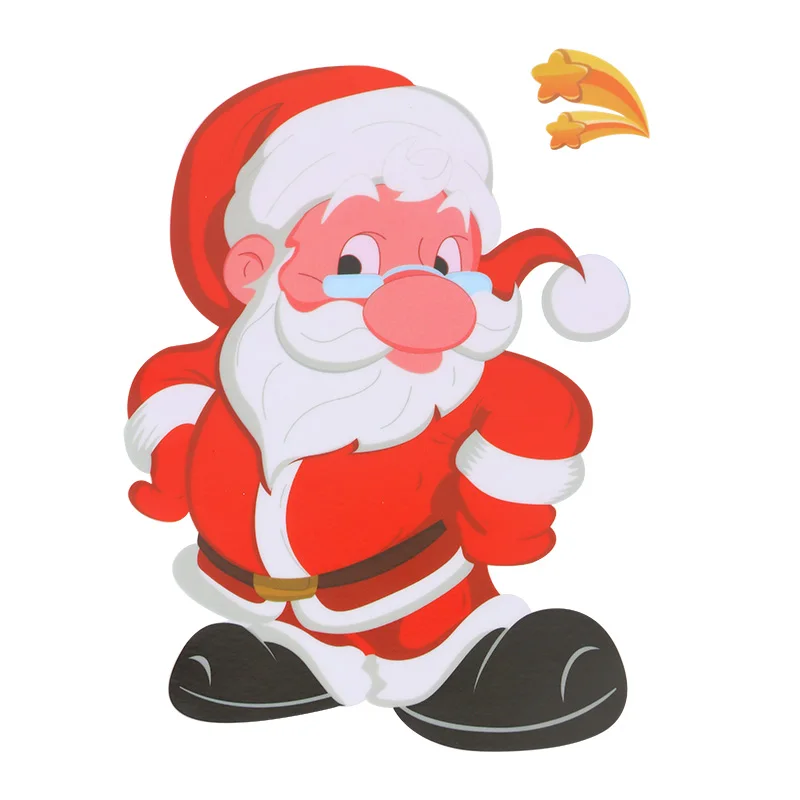 Рождественские украшения для дома, рождественская елка,, украшения, Navidad Noel, Рождественское украшение, новогодний, подарок, Kerst decoratie - Цвет: 1pcs Stickers A