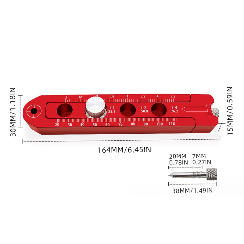 Метрический/дюймовый деревообрабатывающий центробежный считыватель линейки