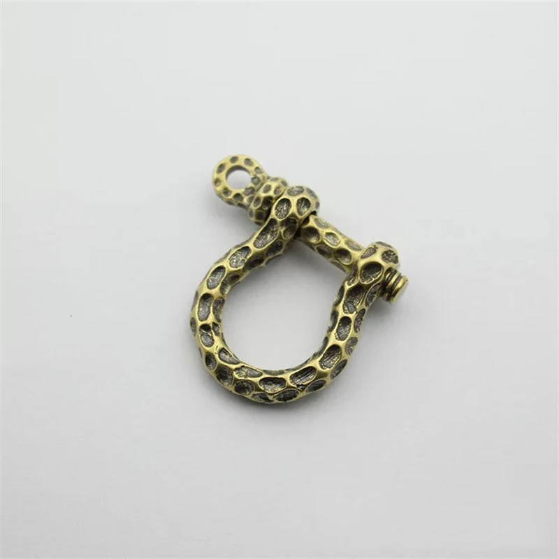 1 шт. Античная Твердая латунь D лук Скоба брелок кольцо зажим Соединительный