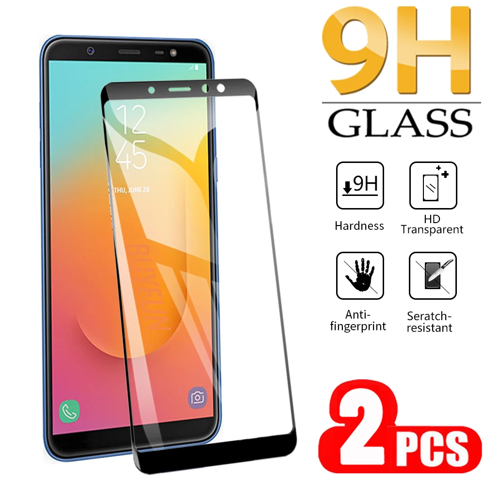 2 шт. защитная пленка для Samsung Galaxy J8 2018 J7 Pro Prime Duo J6 J2 закаленное стекло J4 Plus|Защитные