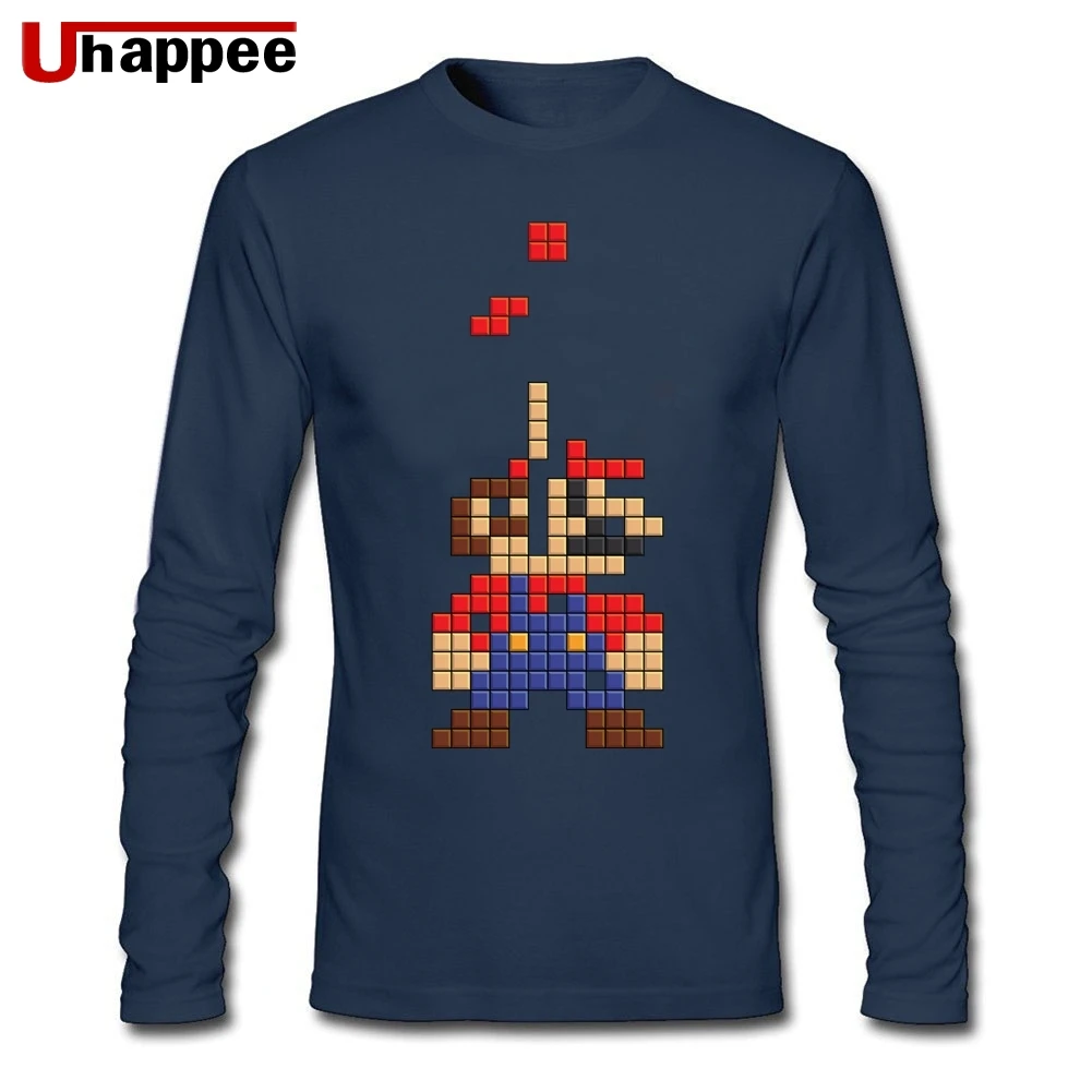 Повседневная футболка Super Mario Tetris для мужчин подарок на день рождения отца