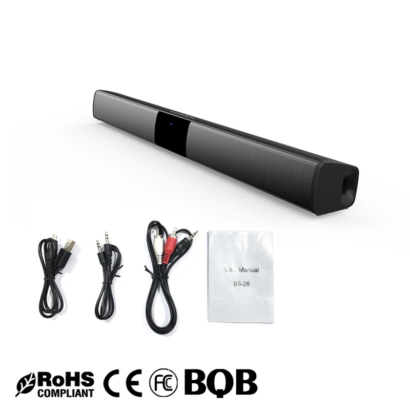 BS28 Саундбар беспроводной Bluetooth плагин карта u диск Радио ТВ Колонка стерео звук