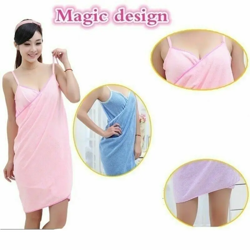 2019 Новая домашняя текстильная полотенце Женские халаты Ванна Носимое платье Женская леди Быстро сохнущий пляж Спа Волшебная ночная одежда Спящая на.