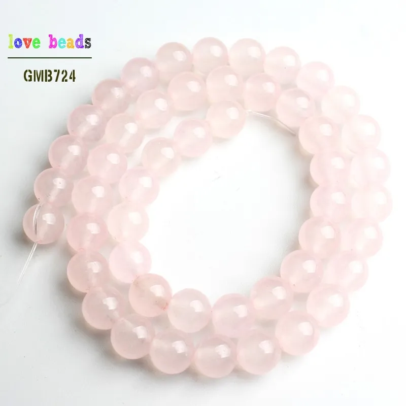 Pink Chalcedony 4/6/8/10/12 мм с украшением в виде кристаллов Агаты бирюзой Aventurnes Unakites каменные бусины для изготовления ювелирных изделий 15 дюймов "сделай сам" для изготовления Браслеты - Цвет: Pink Chalcedony
