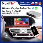 NaviFly Apple беспроводной Carplay Android авто для Mercedes Benz S W221 W216 CL 2005-2013 S-Class S320 S350 автомобильный игровой адаптер AI Box