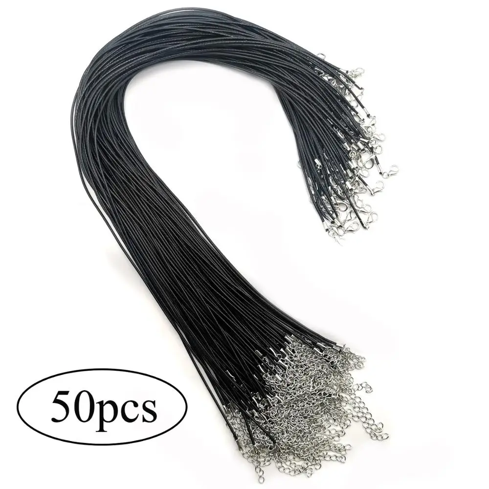 Вощеный шнур для ожерелья с застежкой 50 шт. изготовления браслетов и