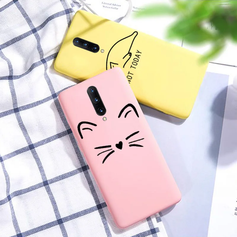 Чехол DIY для OnePlus 7 Pro чехол с милым котом мягкий карамельный цвет Oneplus 7T 6 6T s One Plus 7Pro