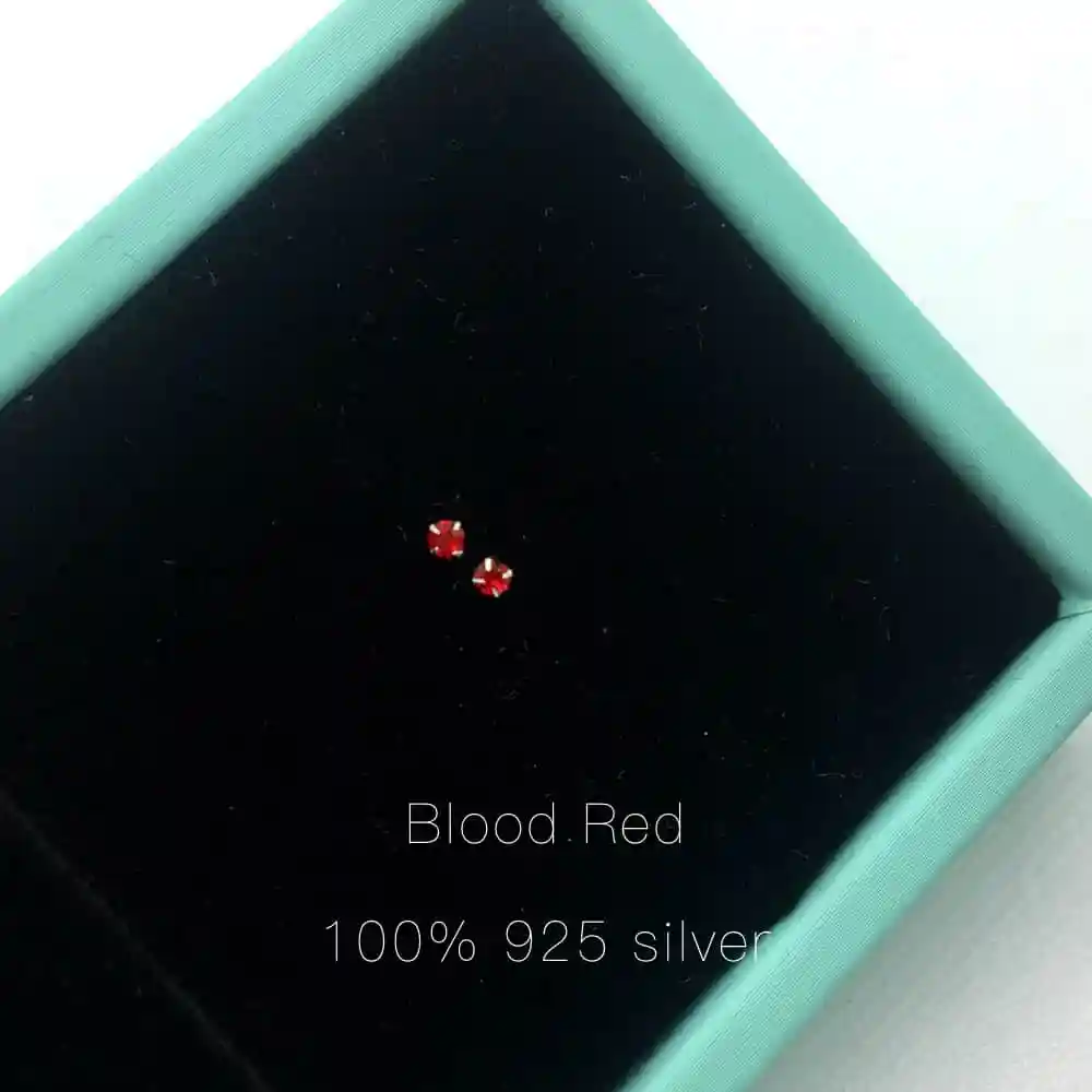 Blood Red Новое поступление, 925 пробы серебряные натуральные ювелирные изделия ручной работы, милые круглые модные серьги-гвоздики для женщин, подарки - Цвет камня: Blood Red