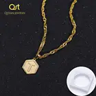 Ожерелья с подвесками в виде надписи, позолоченные, 18 К