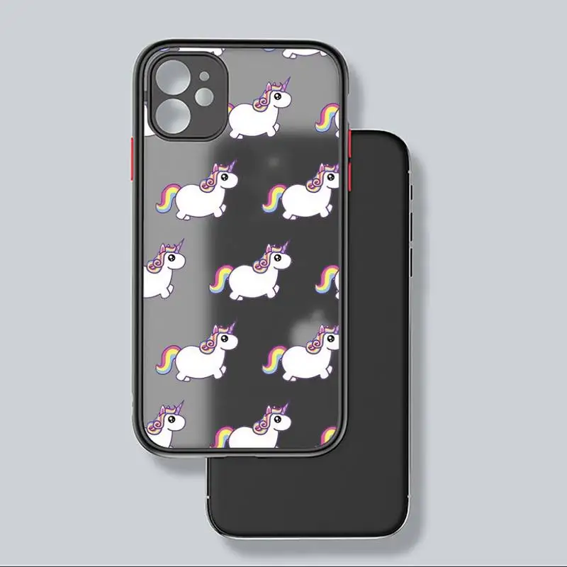 

unicornio Phone Case For iphone 12 11 8 7 plus mini x xs xr pro max matte transparent cover