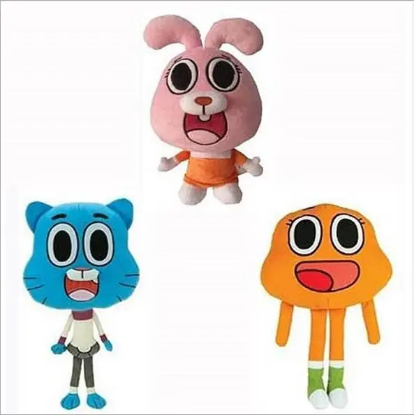 25 см мультфильм удивительный мир Gumball Кот плюшевые игрушки куклы для детей