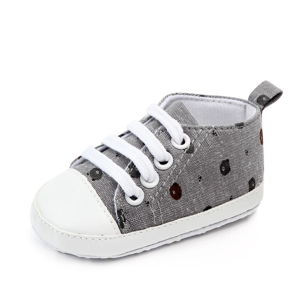 Brand New Newborn Baby Toddler Girl Canvas Casual Shoes Infant Boy Girl Pram Soft Sole Prewalker Anti-slip Sneakers