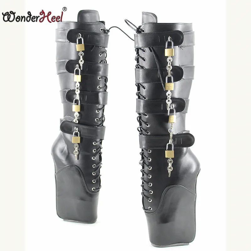Wonderheel пикантные балетные туфли на очень высоком каблуке сапоги до колена