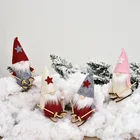 Новогодний декор для рождественской елки, куклы-Гномы без лица с Сантой, новогодние подарки 2021, рождественские украшения для дома, 2022