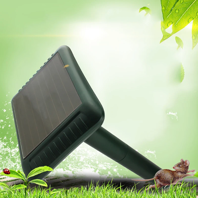 

3Pcs Durable Mole Rat Repellent Solar Power Ultrasonic Repeller Spike Garden Pest Deterrent Outdoor Garden Yard Mole Rat Rodent