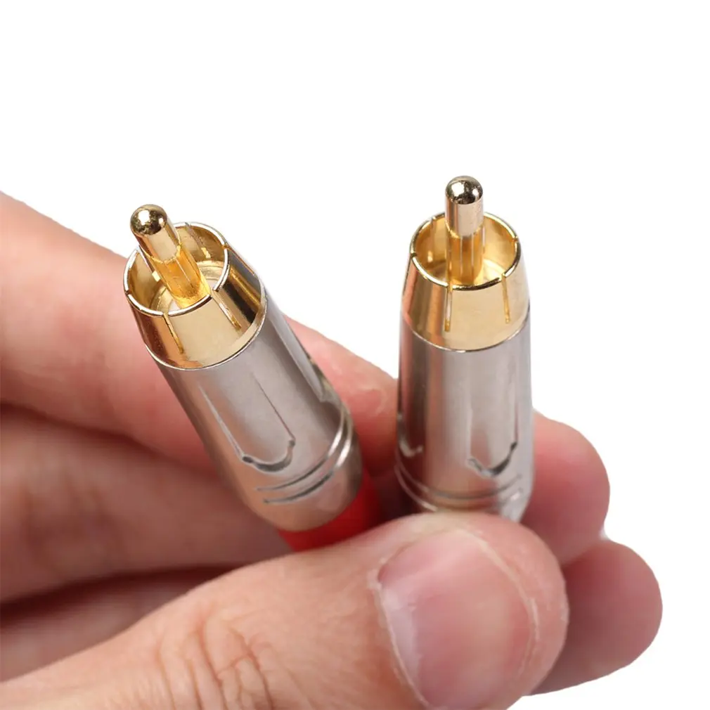 

2RCA Copper Double Revolution Cannon Male Audio Durable Mixer Audio Cable Amplifier Mixer Durable Cable 1.8/3M