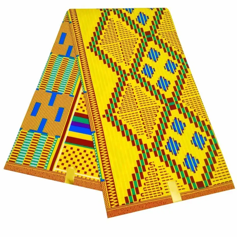 Не хлопковая ткань Африканская Анкара ткань текстиль KENTE африканская восковая ткань полиэстер ткань