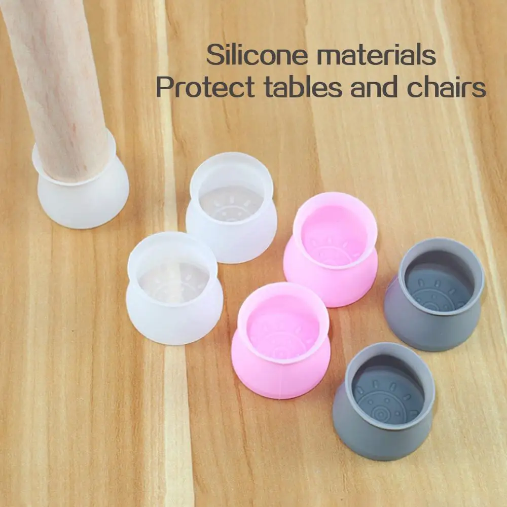 

Silicone Protective Cover for Table/Chair/Desk Foot Non-slip Silicone Cap Mats Mute Chair Footpads Desk Foot Sleeves