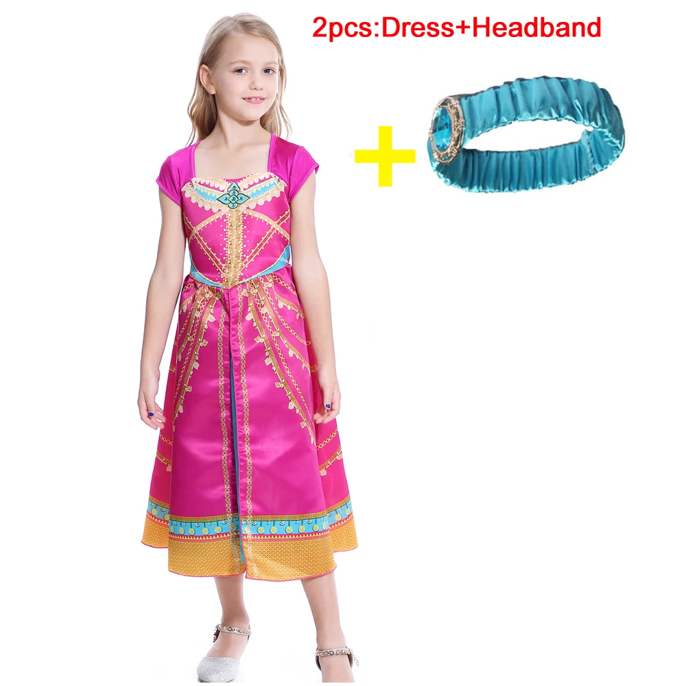 2020 детский маскарадный костюм принцессы жасмин с лампами Аладдина для девочек на