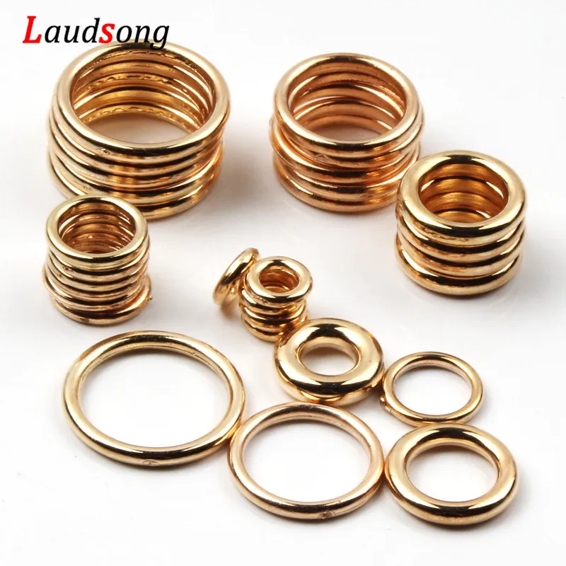 Фото Замкнутые соединительные кольца CCB, петли золотого цвета для изготовления ювелирных изделий «сделай сам», аксессуары для ожерелий, браслет... №3