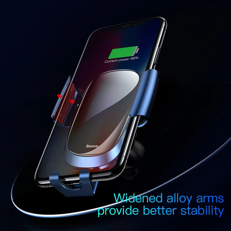 Автомобильный держатель для телефона Baseus для iPhone, samsung, держатель для мобильного телефона, подставка, металлический, Гравитационный, с вентиляционным отверстием, gps, держатель для сотового телефона в автомобиле