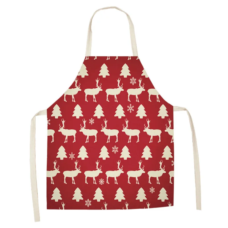 1 шт. веселый новогодний фартук для женщин сарафан Санта Клаус хлопковые льняные