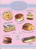 patisserie bakery bake cakes pastries cupcakes metal sign tin plaque