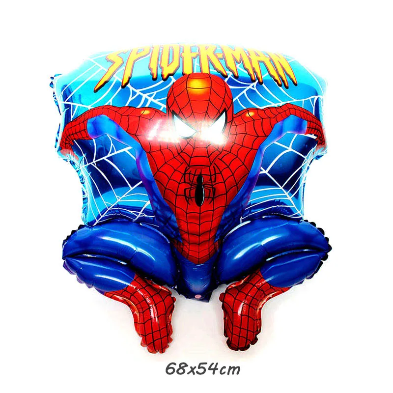 Large web spider 5 шт. воздушные шары из фольги Человека-паука с гелием 3" шар с номером Гелиевый шар мультяшный герой детские игрушки Воздушные шары Декорации дня рождения Globos - Цвет: Large web spider