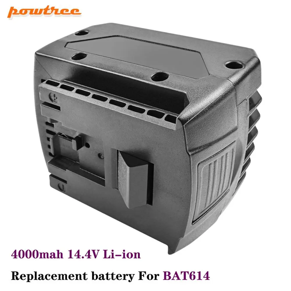 Литий ионный аккумулятор Powtree 14 4 В 4000 мАч BAT614 для Bosch BAT614G BAT607 BAT607G 17614 01 PB360S 36614 02
