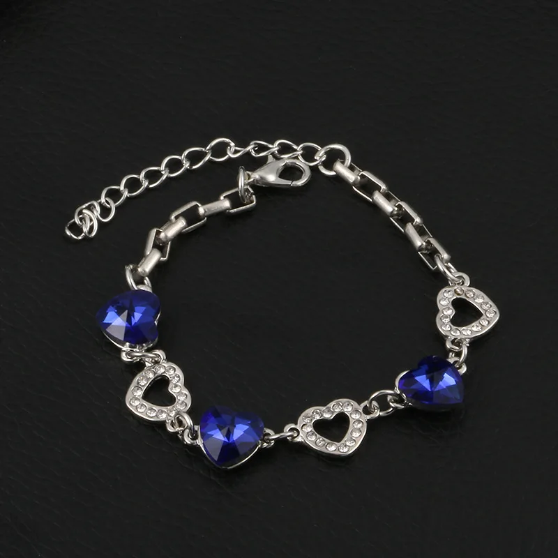 Комплект из колье серёг браслета и кольца с австрийским кристаллом|Ювелирные