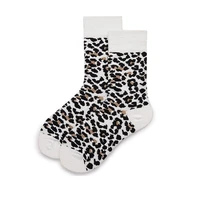 women men solid leopard cotton sport socks ankle sock unisex animal ivory base short winter socks 5 pairs lot al185sc