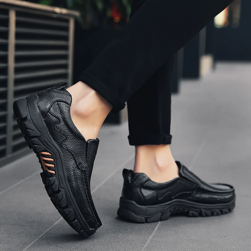 

Mens Shoes Casual Leather Shoe Casual Man Leather Men's Sneakers Wear Men Flat Shoes Mens Loafers For Hot Sale Fashion Boots