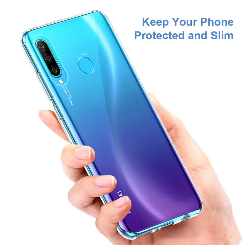 Силиконовый чехол накладка для Huawei P30 Lite TPU Funda Carcasa Coque Ультратонкий Мягкий
