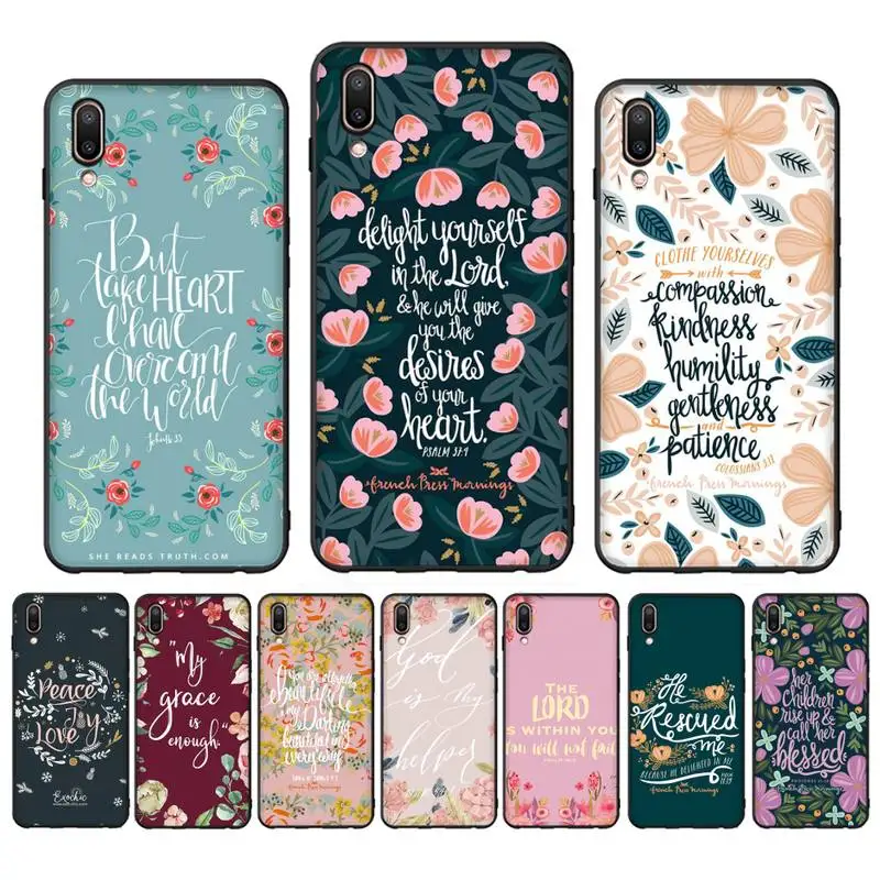 

Christian bible quotes verse jesus Phone Case Case For Oppo Reno Realme C3 6Pro Cover For vivo Y91C Y17 Y19